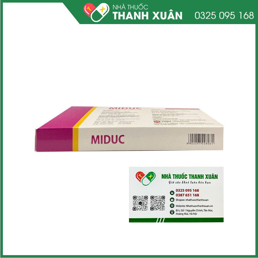 Miduc điều trị nhiễm nấm âm đạo, nấm da hoặc nấm toàn thân